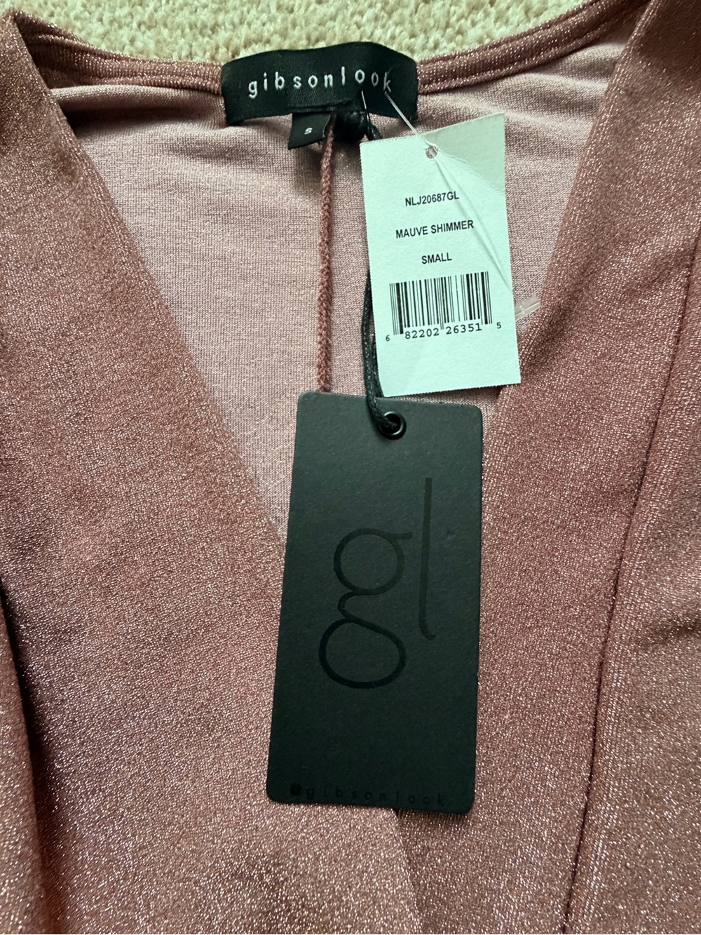 Gibsonlook Jennifer Drape Midi Dress in Mauve - Picture 5 of 8